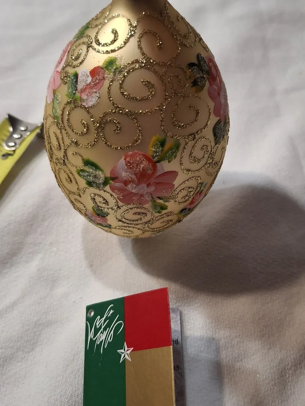 Vintage Christmas Glass Romanian Ornament